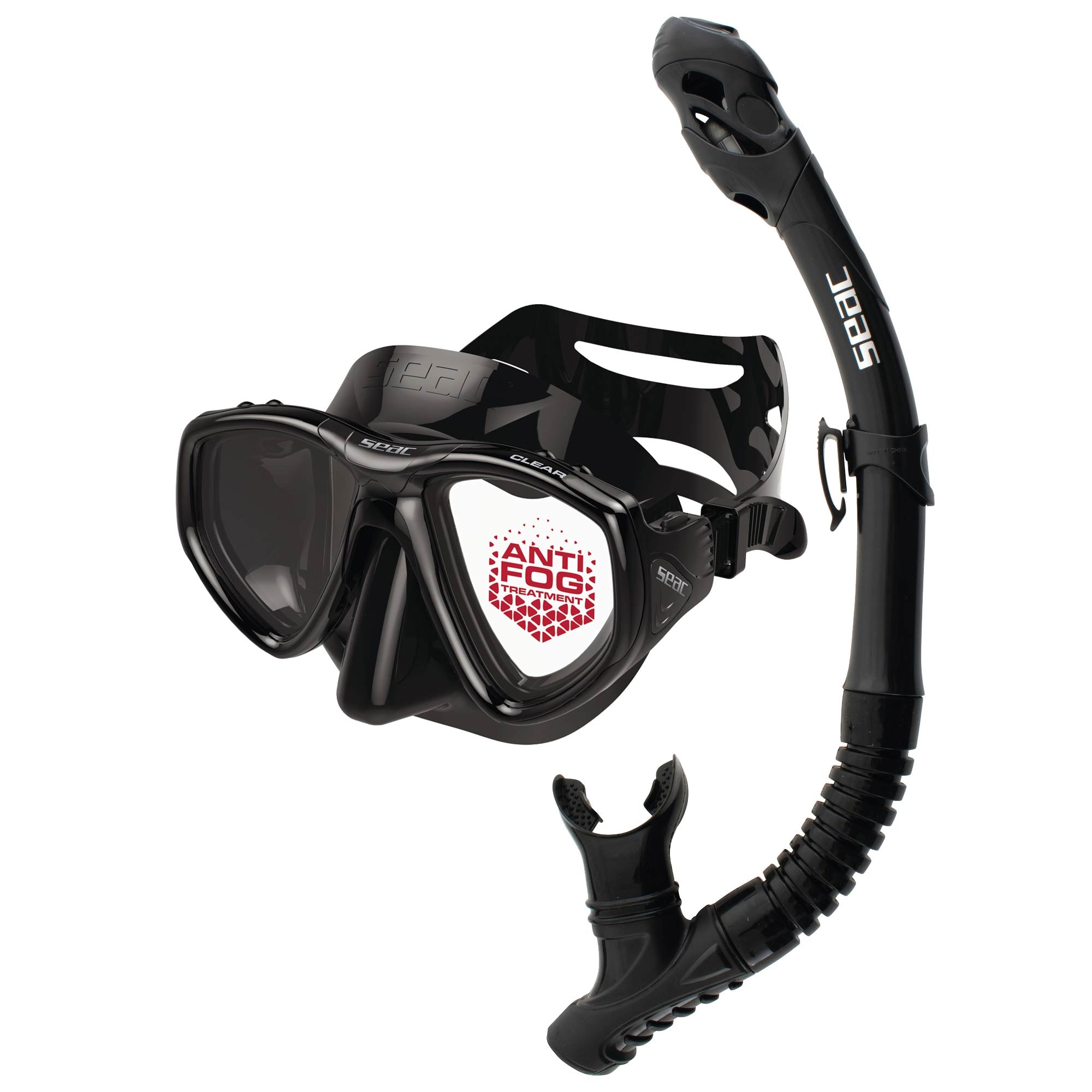 Seac Clear Antifog Plasma Treated Mask & Dry Snorkel Set