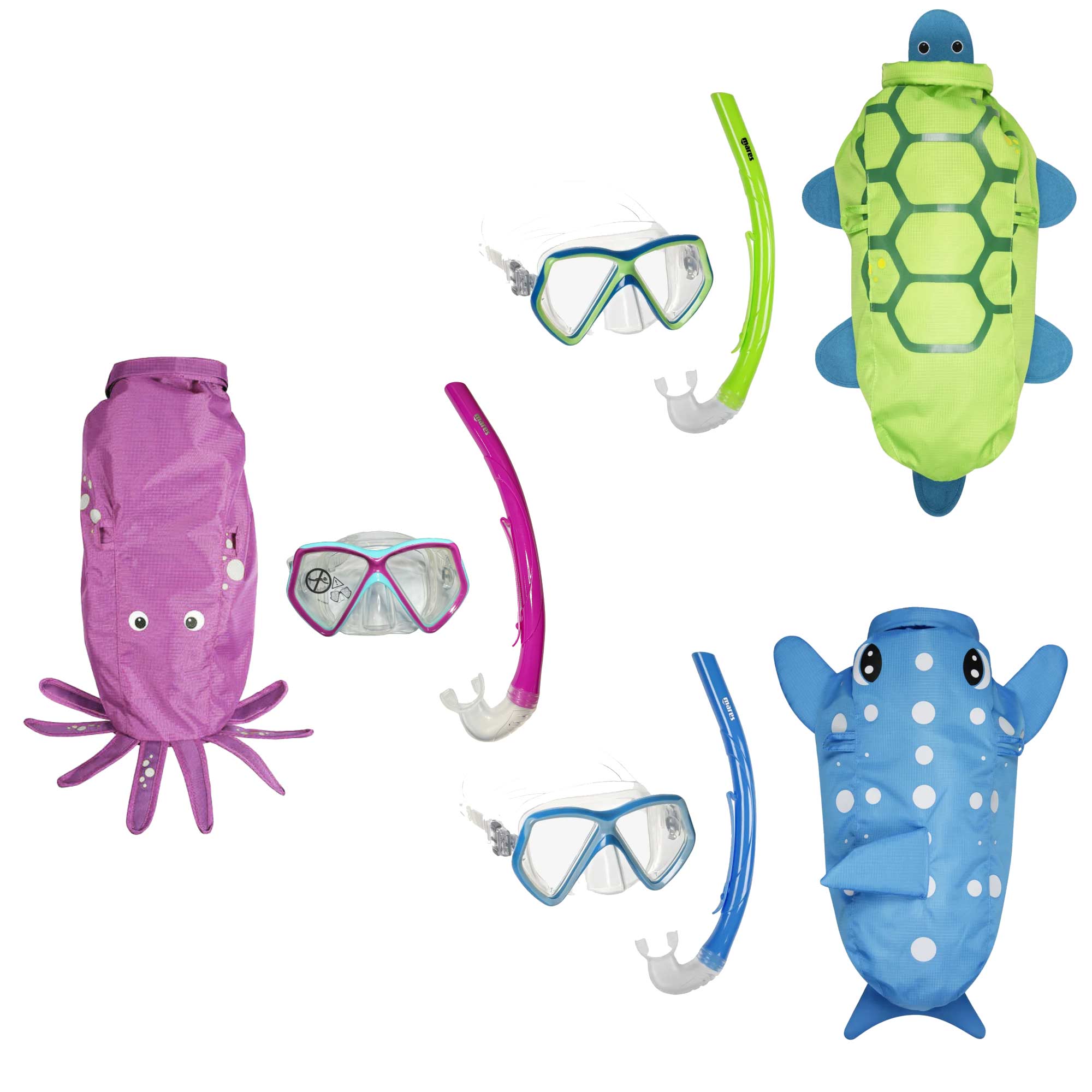 Mares Combo Zoo Junior Mask & Snorkel Set with Backpack